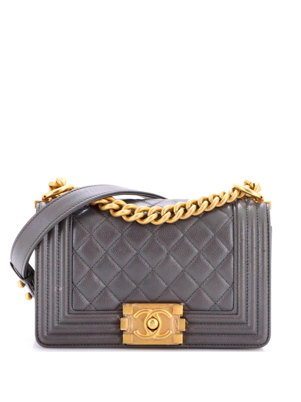 Chanel Boy Flap Bag Quilted Caviar #327274C46B